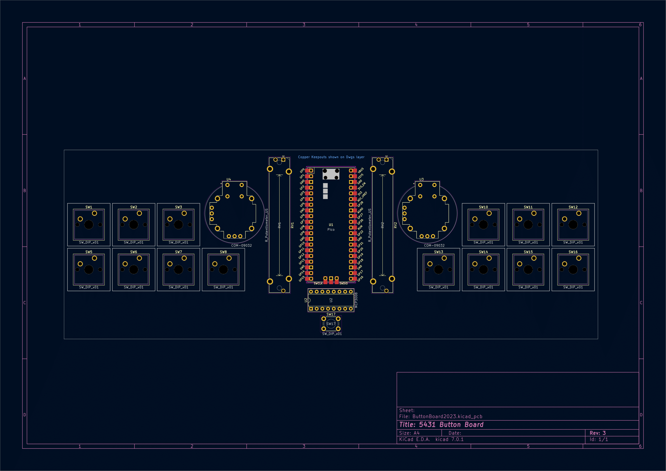 Button Board PCB layout